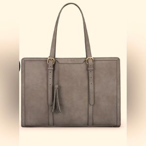 NEW ECOSUSI Laptop Tote Bag Purse Gray
